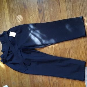 NWT Paper bag black pants